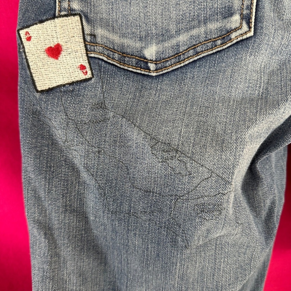 Graffiti Patch Novelty Jeans American Eagle Women's 8 Jegging Indie Sleaze Denim
